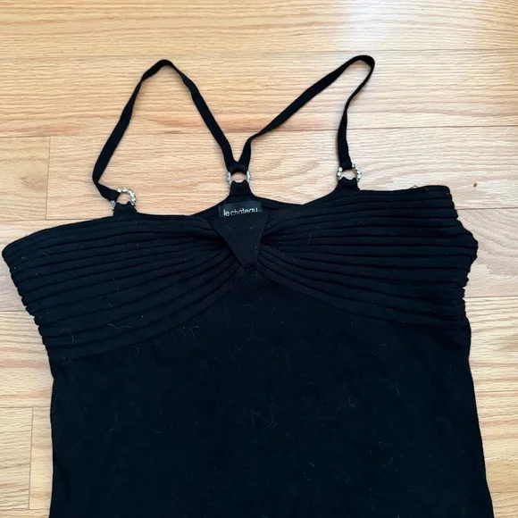Gorgeous Black Rhinestone Detail Tank - size large - Picture 2 of 6